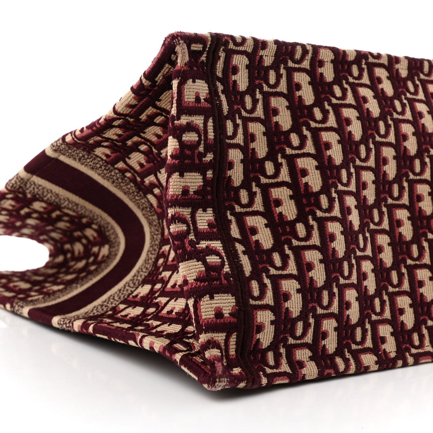 Oblique Large Book Tote Burgundy Multicolor