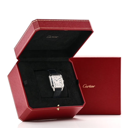 Stainless Steel Alligator 33.9mm Santos Dumont Manual Winding Watch