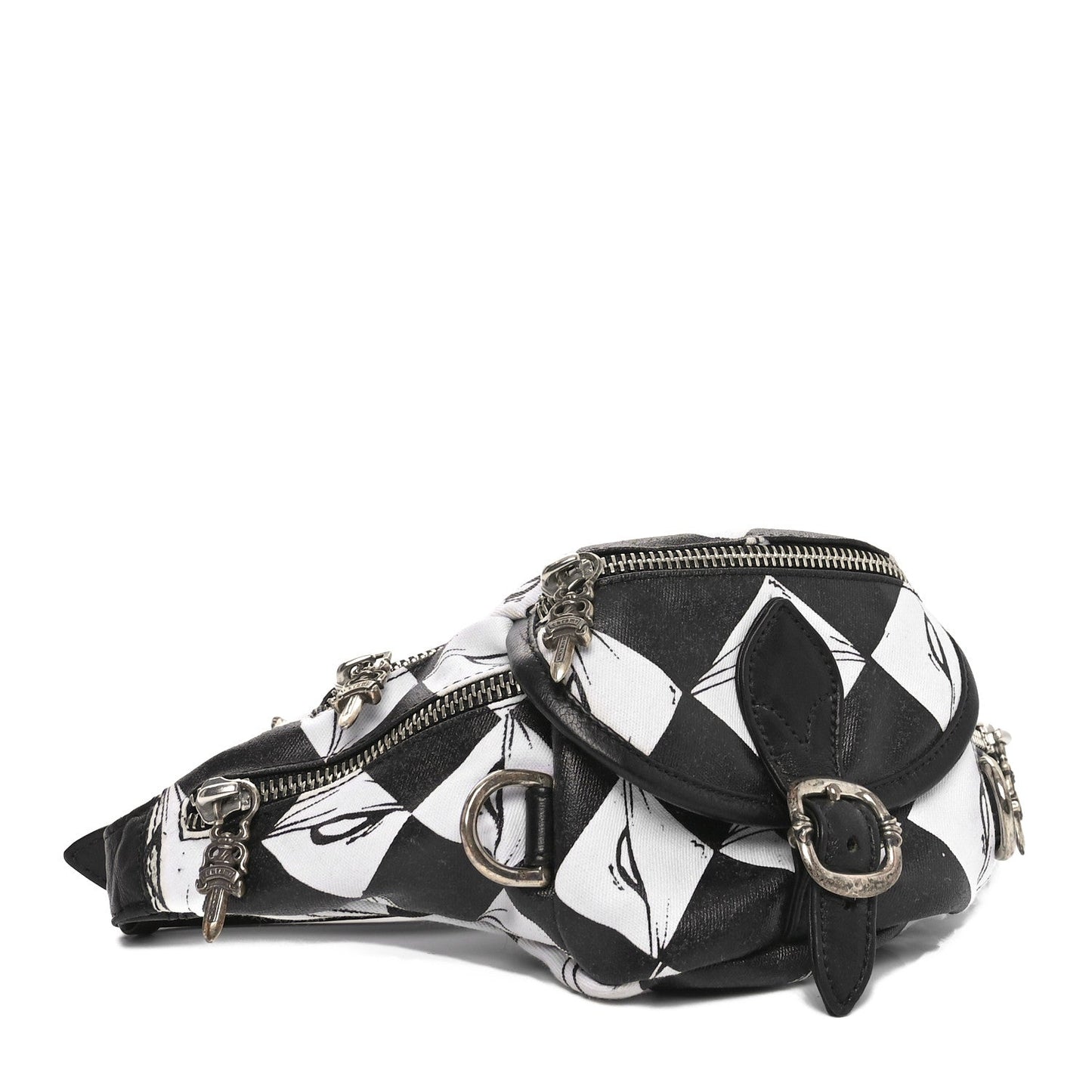 Canvas 99 Eyes Snat Pack Gunslinger Waist Bag Black White
