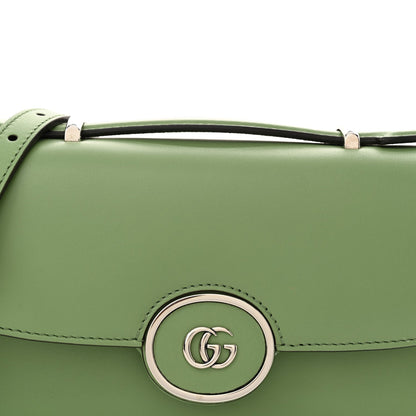 Senna Calfskin Petite GG Top Handle Shoulder Bag Green Soil Grass