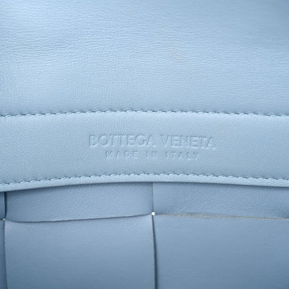 Nappa Maxi Intreccio Mini Arco East West Tote Ice Blue