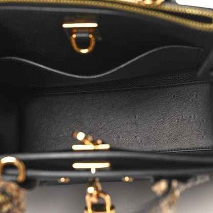Taurillon Snakeskin City Steamer PM Black