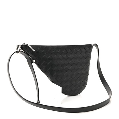 Calfskin Intrecciato Small Virgule Ardoise