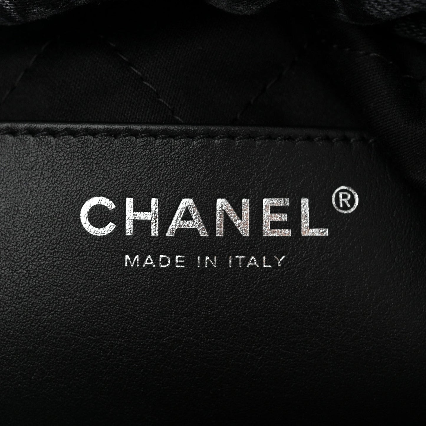 Denim Quilted Floral Print Mini Chanel 22 Black Grey