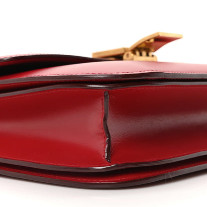 Box Calfskin Medium Classic Box Flap Bag Red