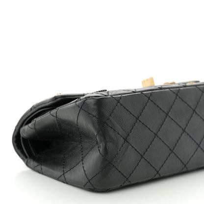 Aged Calfskin Quilted Casino 2.55 Reissue Mini Flap  Black