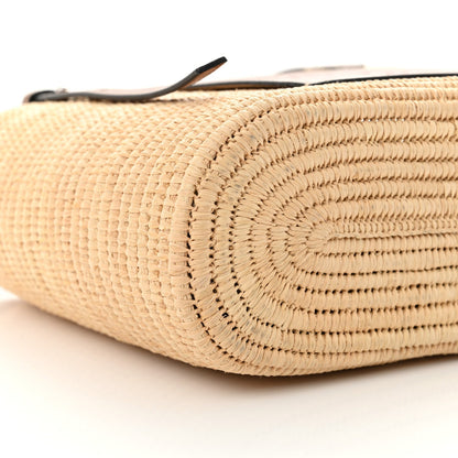Raffia Small Square Basket Tote Bag Natural Tan