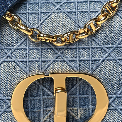Denim Cannage Small Caro Bag Blue