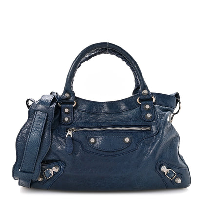 Agneau Giant 12 Silver Hardware Town Bleu Mineral
