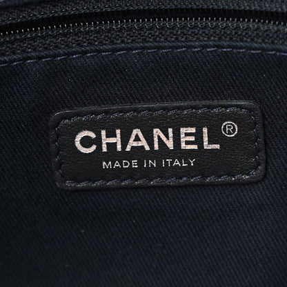 Denim Small Deauville Tote Dark Blue White