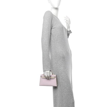Epsom Horseshoe Mini Kelly Sellier 20 Mauve Pale Craie