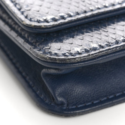 Snakeskin Wallet On Chain WOC Blue