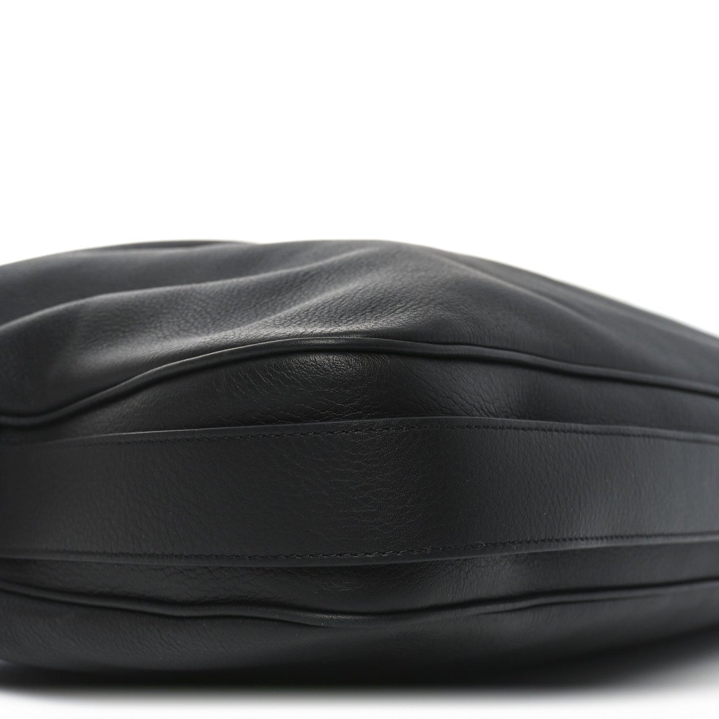 Supple Calfskin Large Romy Shoulder Bag Black