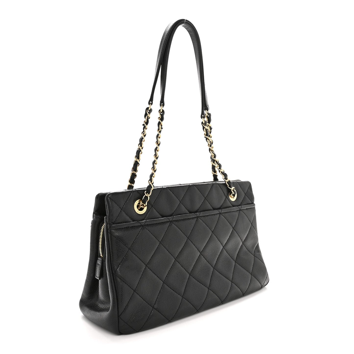 Caviar Quilted CC Timeless Soft Tote Black