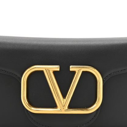 Calfskin Vlogo Small Loco Shoulder Bag Black