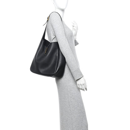 Smooth Calfskin Large Le 5 A 7 Soft Hobo Black