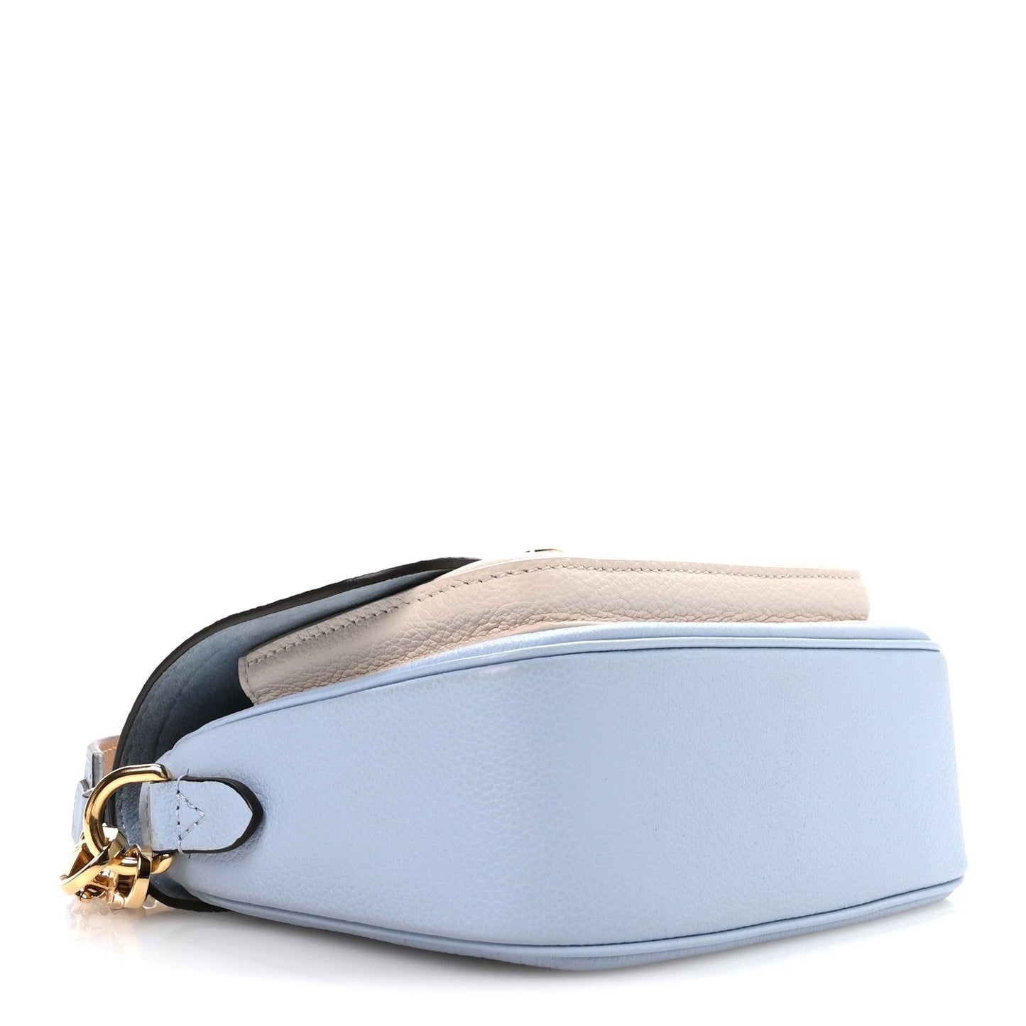Grained Calfskin Lockme Tender Bleu Nuage
