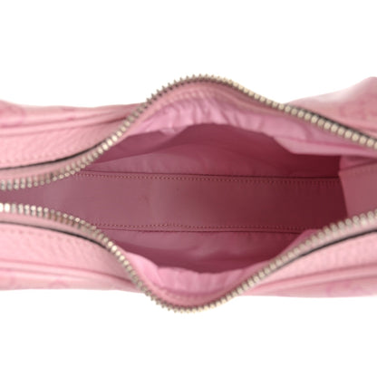 GG Crystal Coated Canvas Monogram Web Small Attache Shoulder Bag Pink