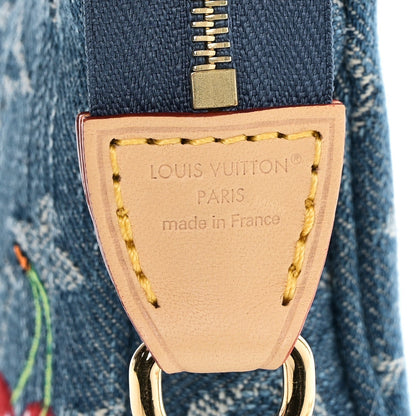 LV X TM Monogram Denim Cerises Pochette Accessories Blue