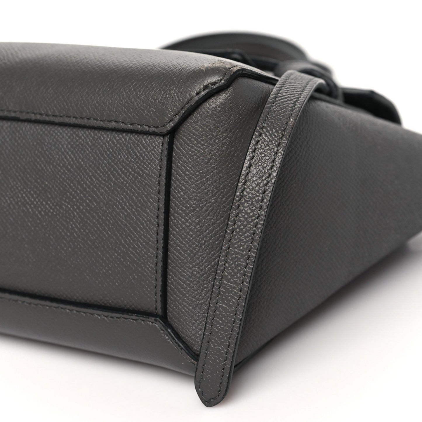 Grained Calfskin Nano Belt Bag Grey