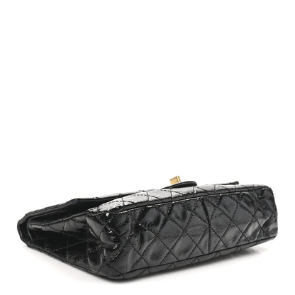 Distressed Patent Quilted 2.55 Reissue 226 Flap Black
