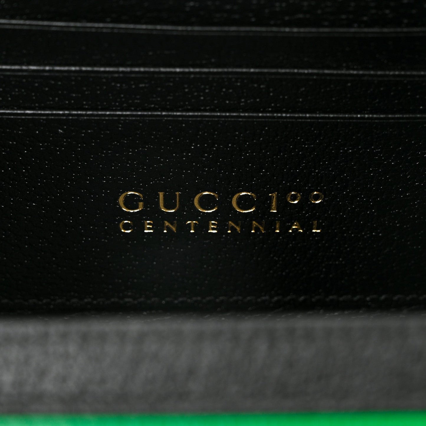 Grained Calfskin Gucci 100 Mini Bag Green