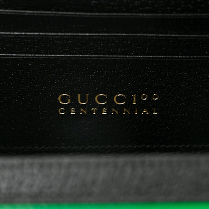 Grained Calfskin Gucci 100 Mini Bag Green