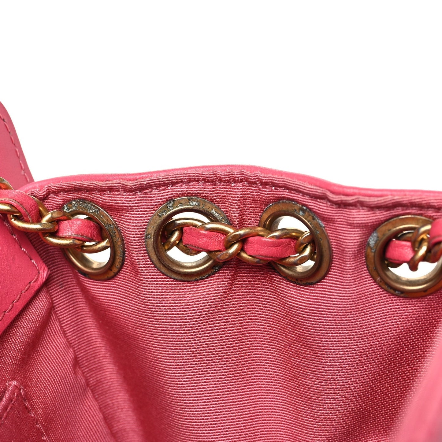 Calfskin Quilted Small CC Chain Accordion Tote Pink