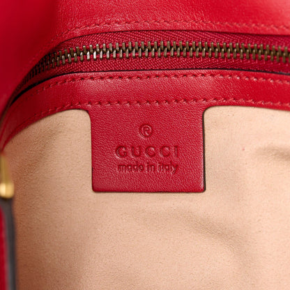 Calfskin Matelasse Medium GG Marmont Shoulder Bag Hibiscus Red