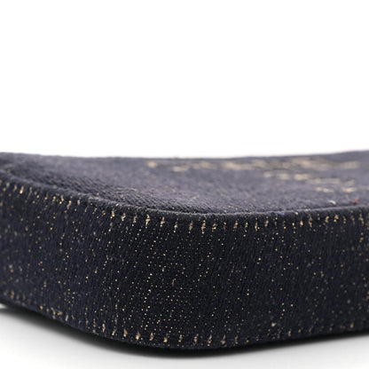 Canvas Small Deauville Clutch With Chain Black