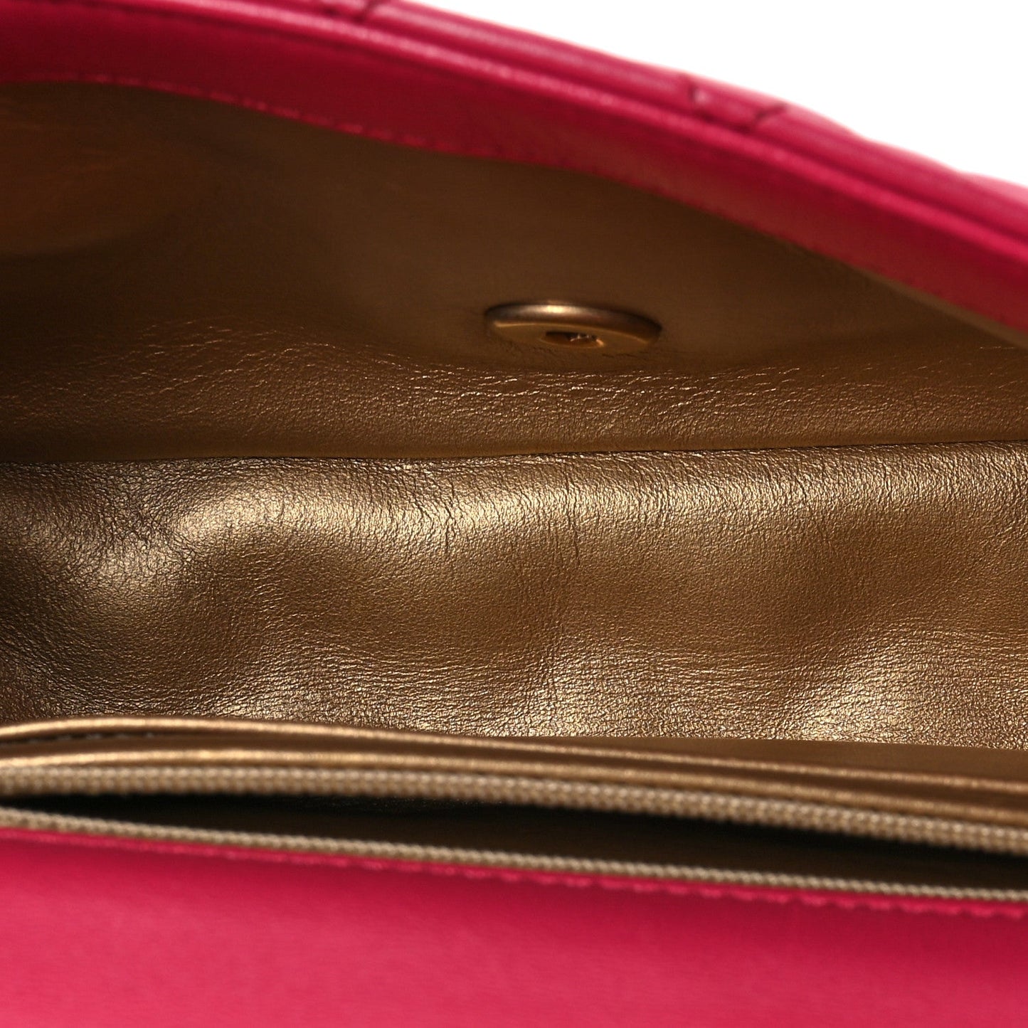 Lambskin Quilted Mini Rectangular Pearl Crush Flap Fuchsia