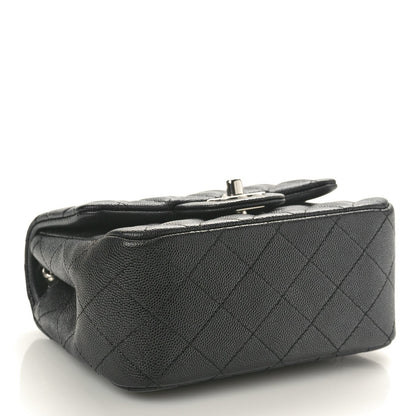Caviar Quilted Mini Square Flap Black