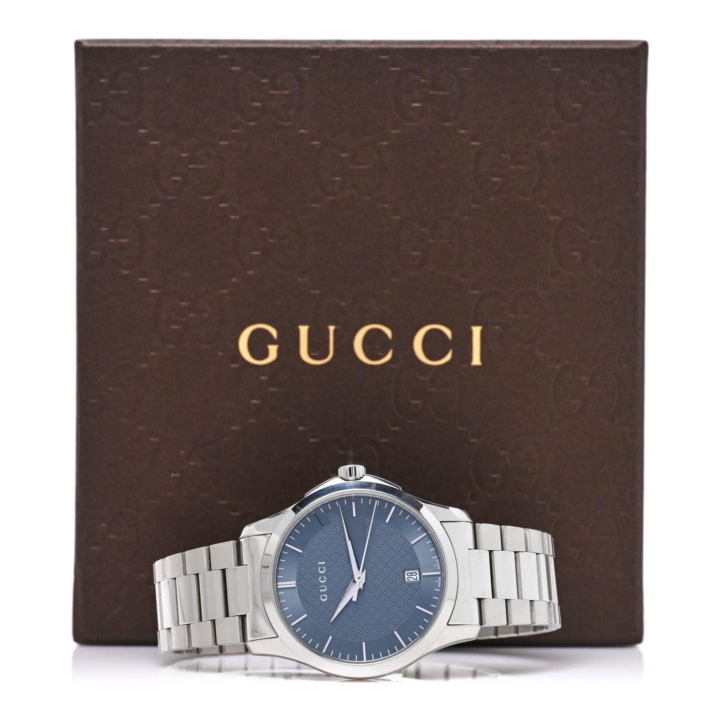 Stainless Steel 38mm G-Timeless Diamante Quartz Watch Grey