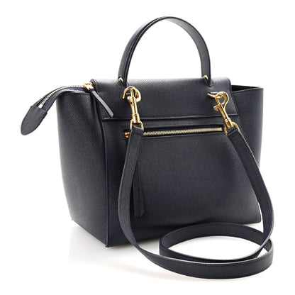 Grained Calfskin Micro Belt Bag Midnight