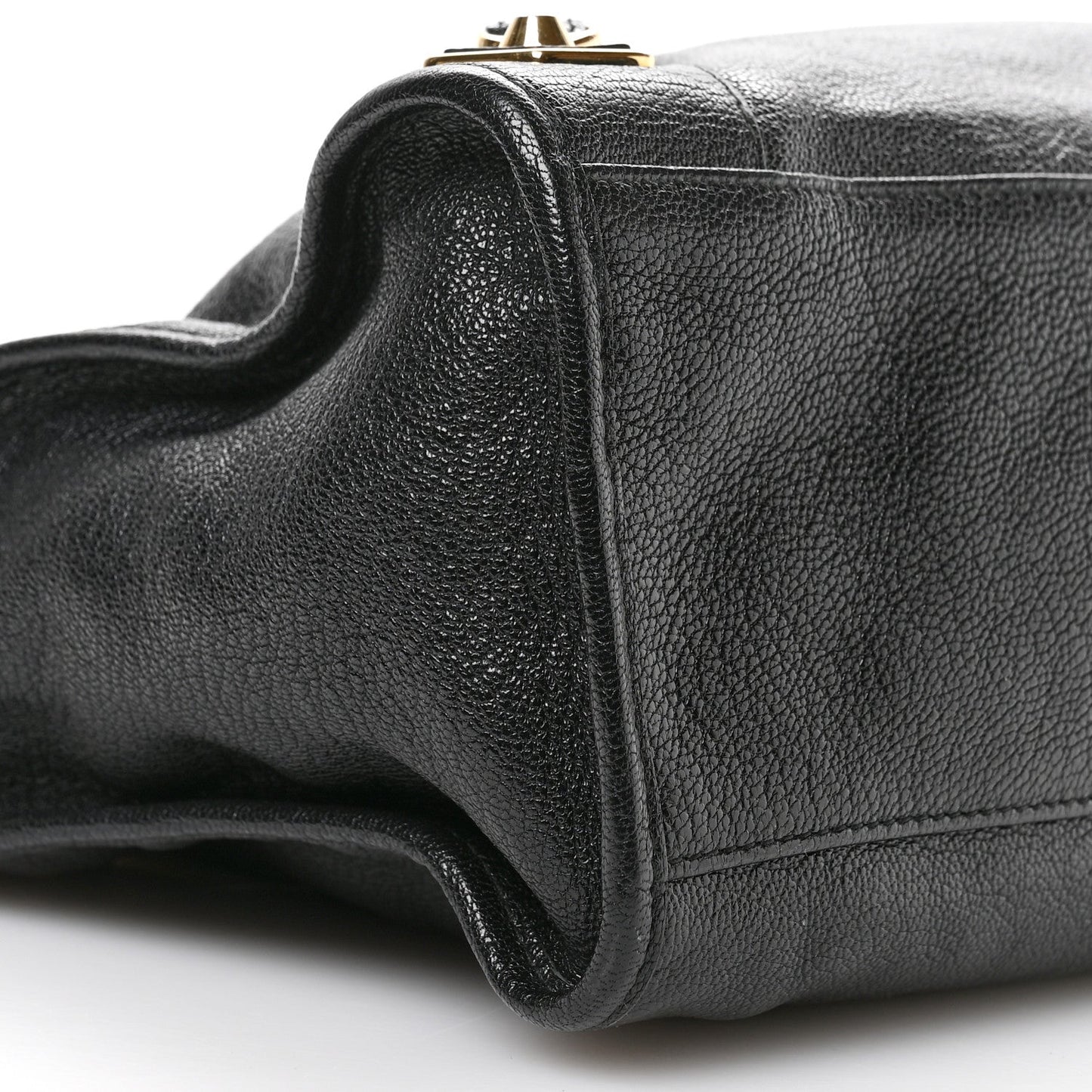 Chevre Gold Metallic Edge Hardware City Black