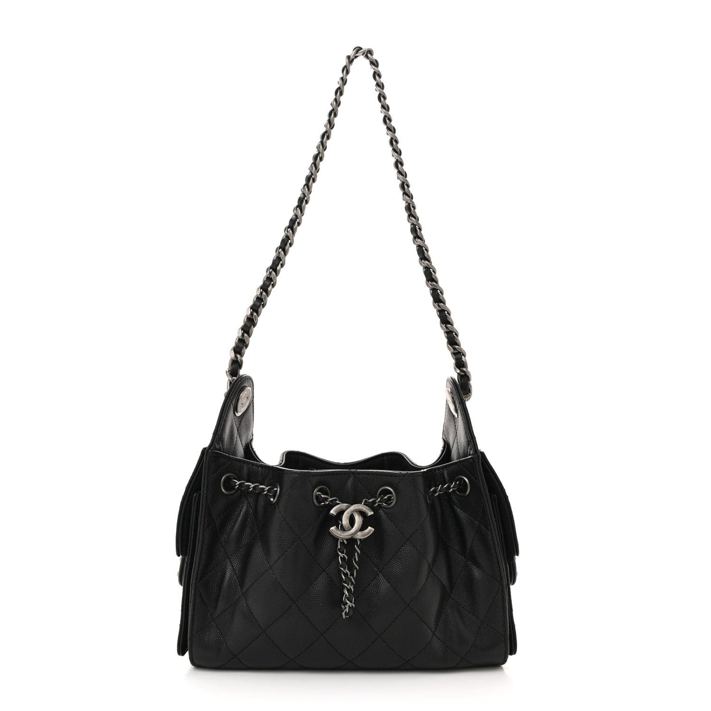Caviar Quilted Mini Chanel 25 Handbag Black