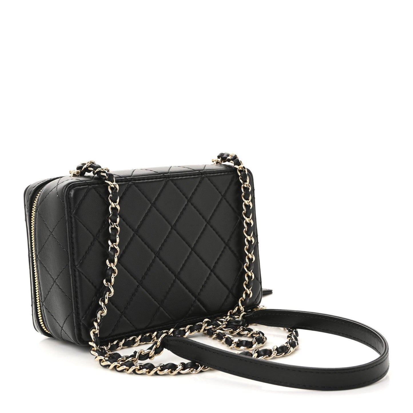 Lambskin Quilted Coco Click Bag Black