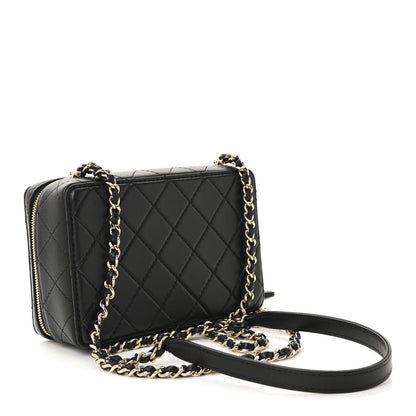Lambskin Quilted Coco Click Bag Black