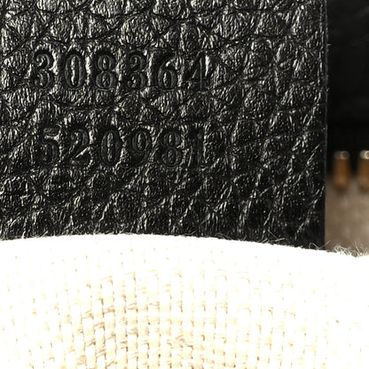 Pebbled Calfskin Small Soho Disco Bag Black