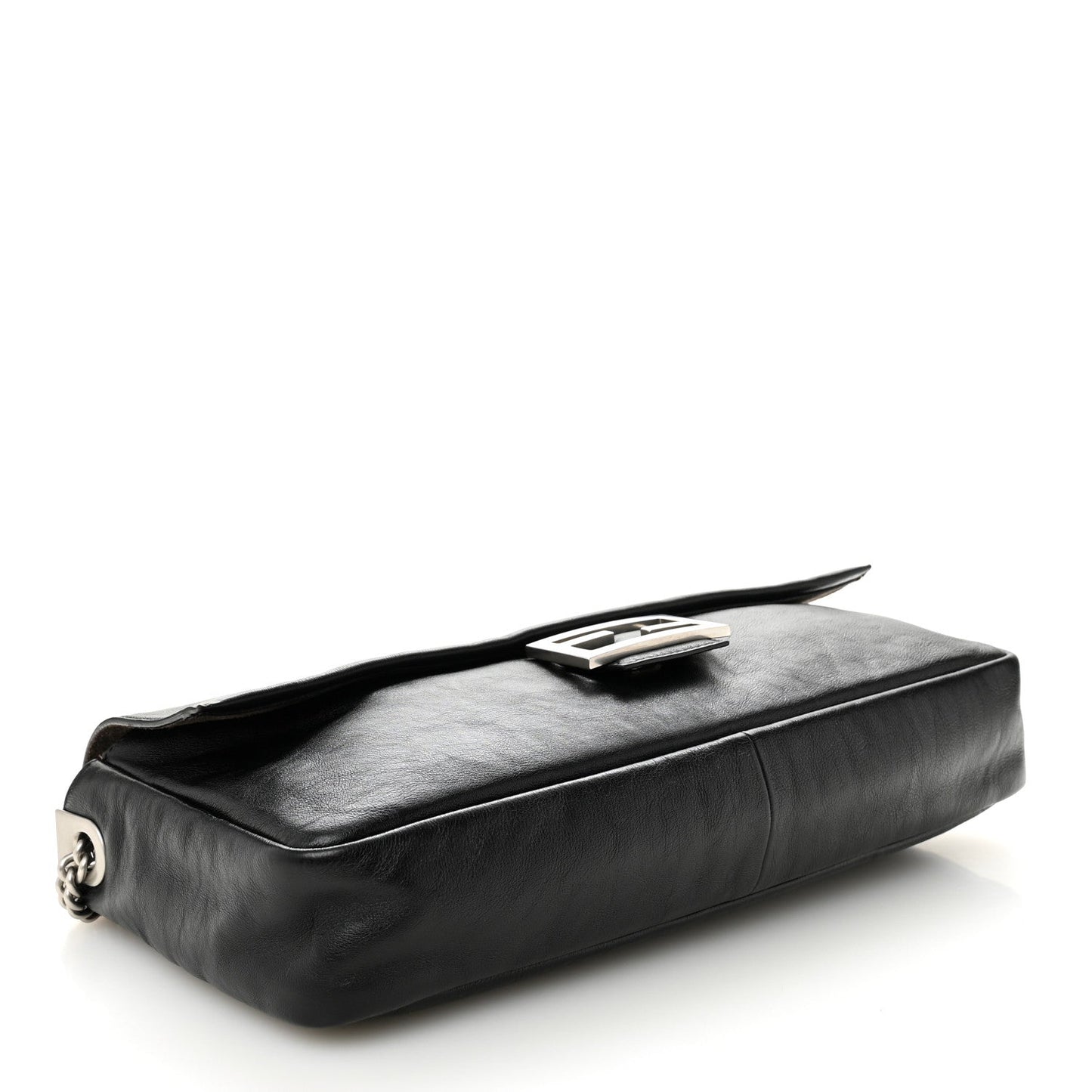 Vitello Grace Large Chain Baguette Black