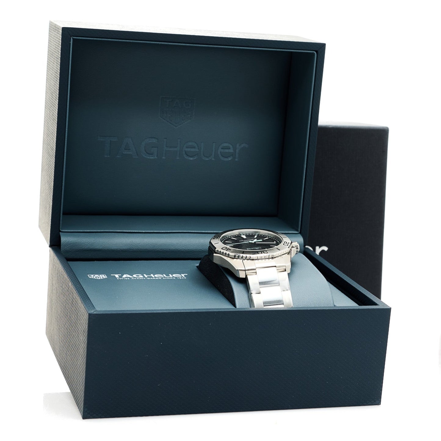 Stainless Steel 40mm Aquaracer Professional 200 Solargraph Quartz Watch Black WBP1114