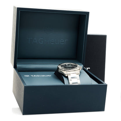 Stainless Steel 40mm Aquaracer Professional 200 Solargraph Quartz Watch Black WBP1114