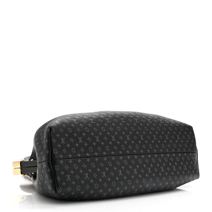 Calfskin Nanogram Embossed Clutch Black
