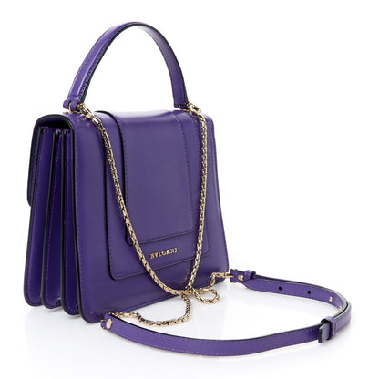 Calfskin Serpenti Forever Top Handle Purple
