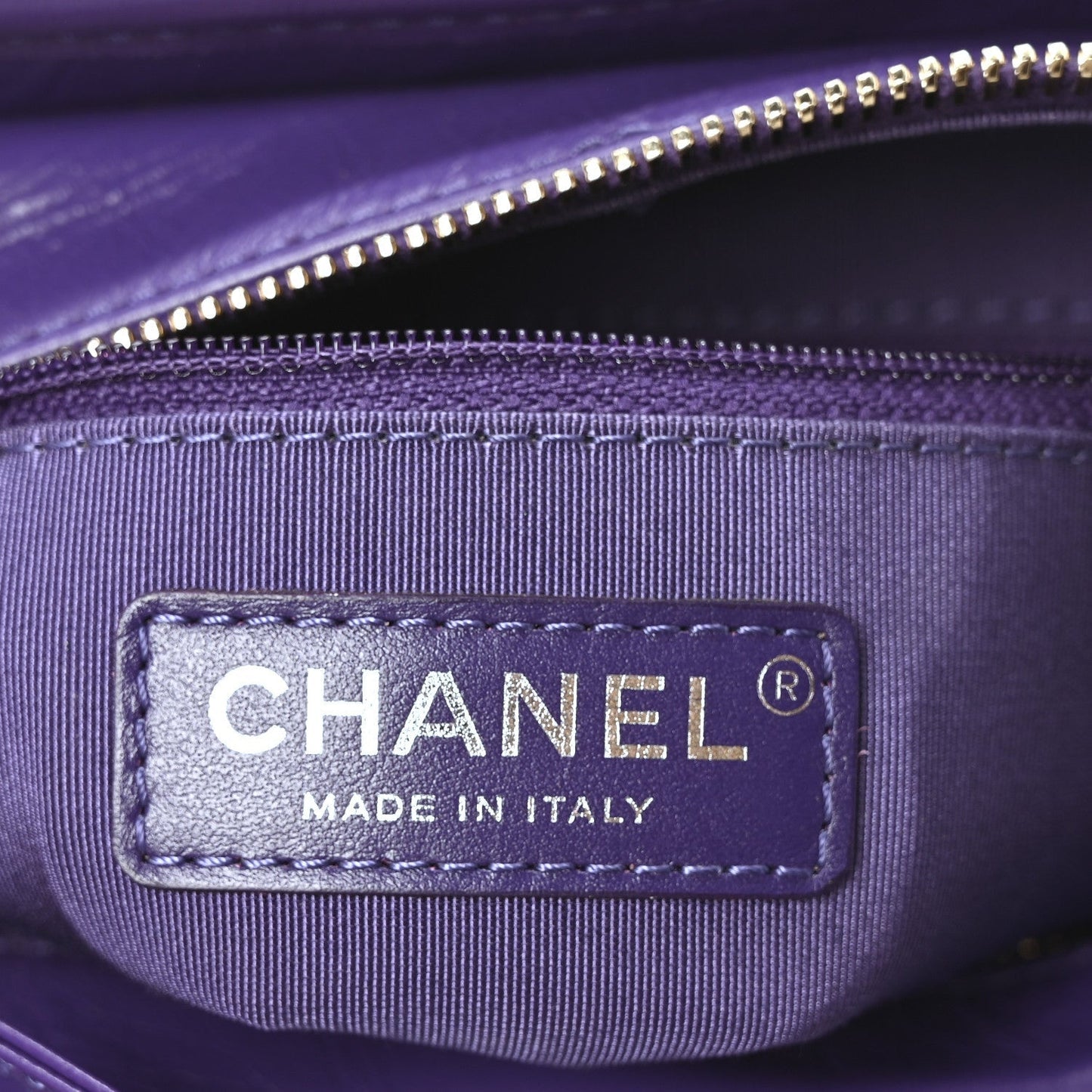 Aged Calfskin Chevron Quilted Small Gabrielle Hobo Purple