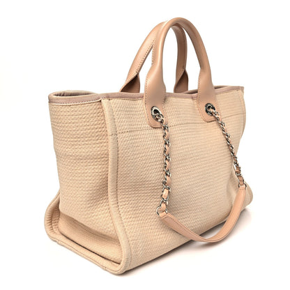 Mixed Fibers Small Deauville Tote Beige