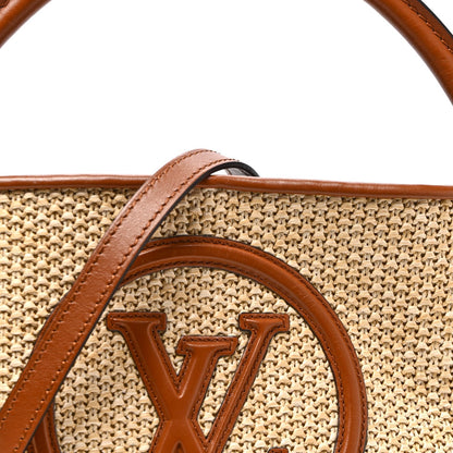 Kitted Raffia Petit Bucket Caramel