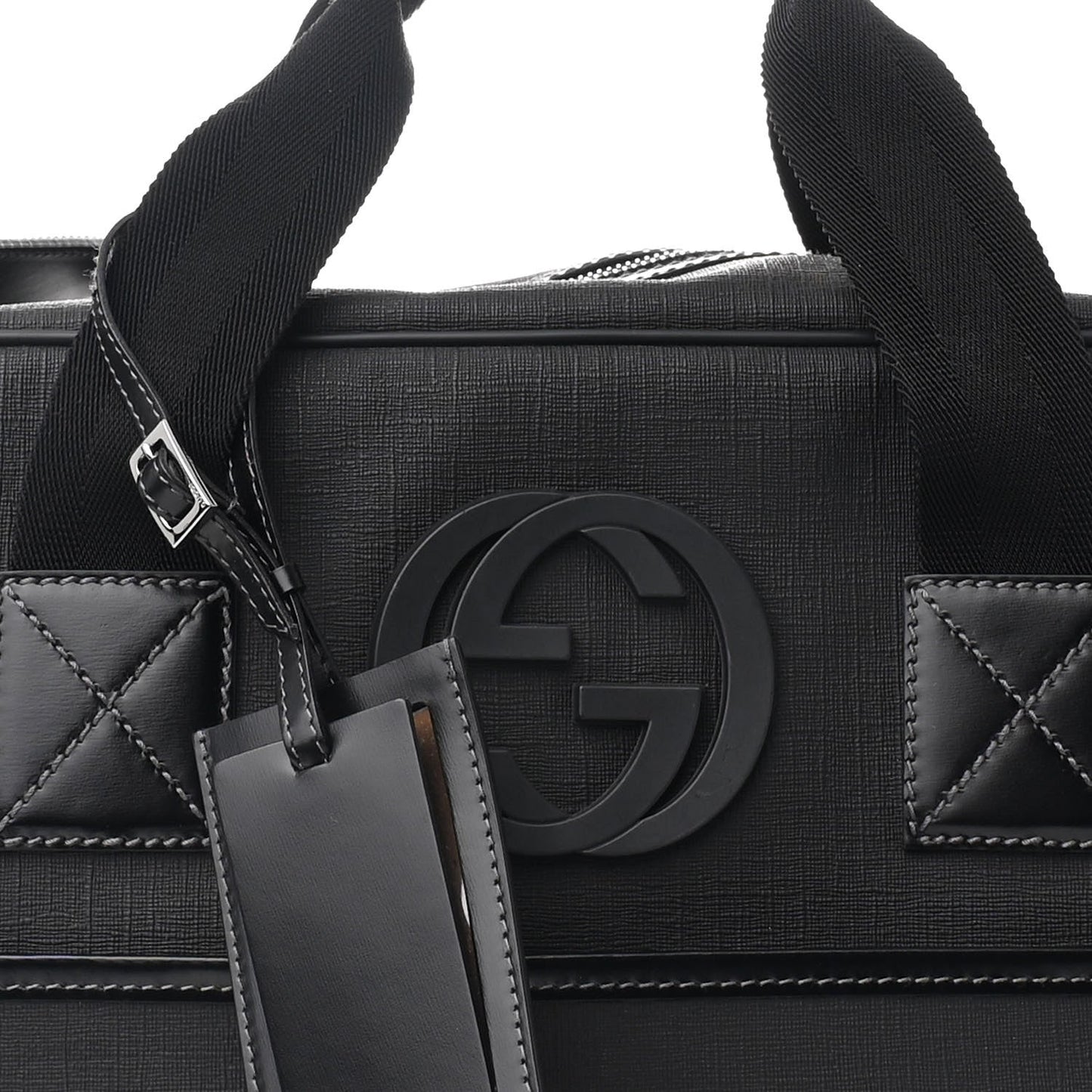 Coated Canvas Interlocking G Briefcase Black