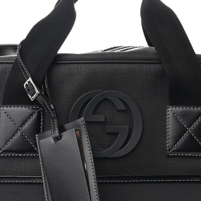 Coated Canvas Interlocking G Briefcase Black