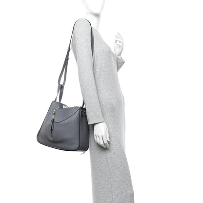 Grained Calfskin Small Hammock Shoulder Bag Asphalt